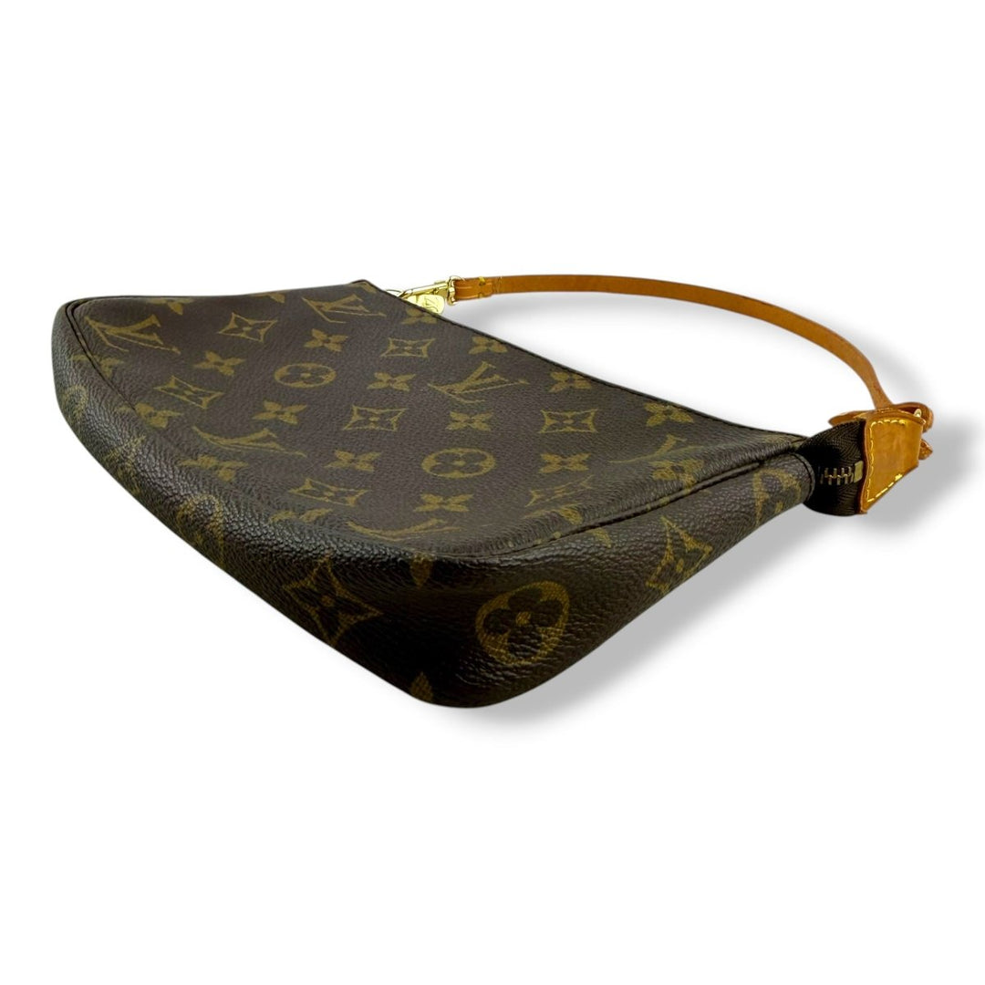 Louis Vuitton Medium Pochette Accessories Brown Monogram Clutch Bag - Lux Central