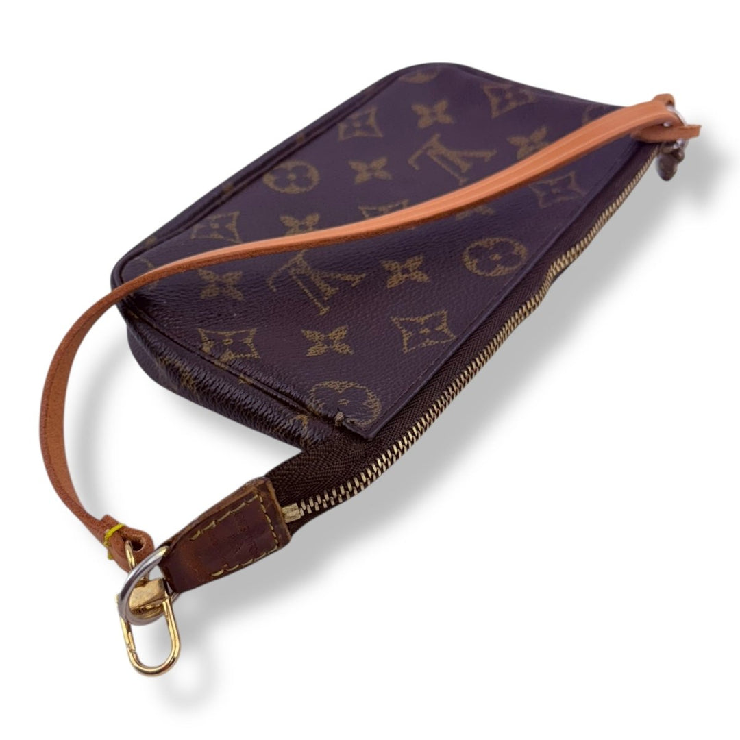 Louis Vuitton Medium Pochette Accessories Brown Monogram Clutch Bag - Lux Central