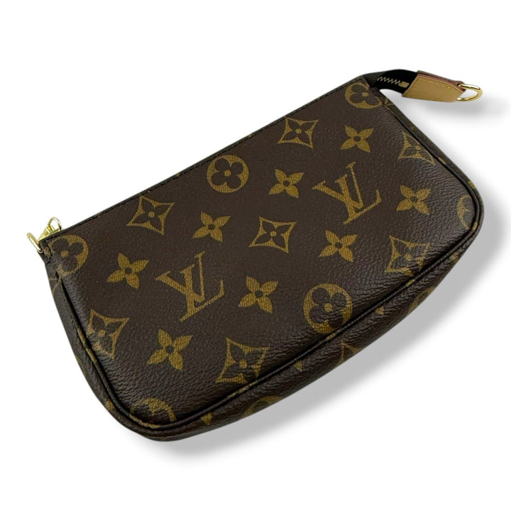 Louis Vuitton Medium Pochette Accessories Brown Monogram Clutch Bag - Lux Central