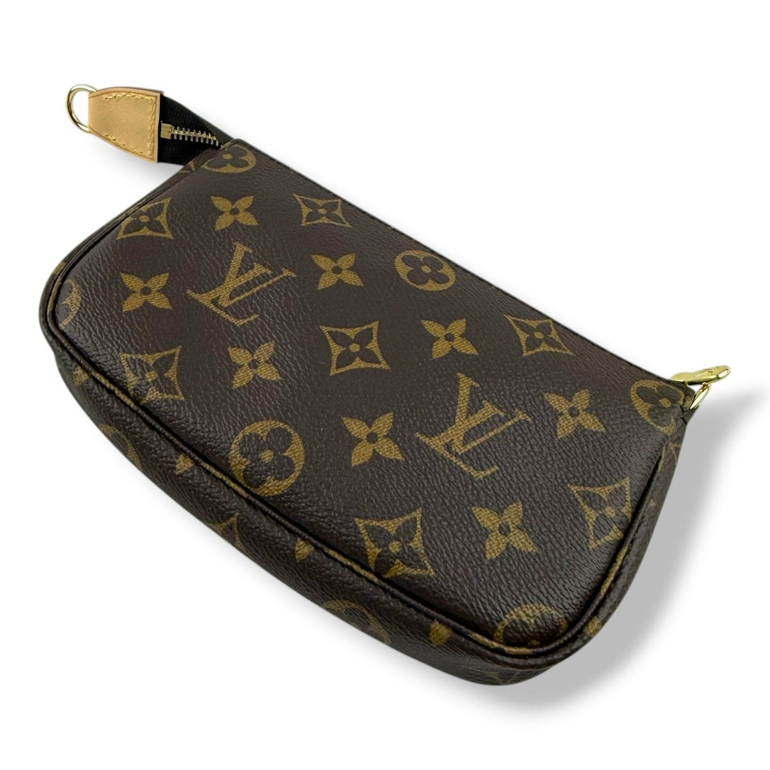 Louis Vuitton Medium Pochette Accessories Brown Monogram Clutch Bag - Lux Central