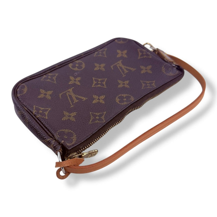 Louis Vuitton Medium Pochette Accessories Brown Monogram Clutch Bag - Lux Central