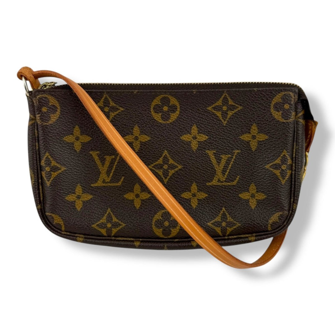 Louis Vuitton Medium Pochette Accessories Brown Monogram Clutch Bag - Lux Central