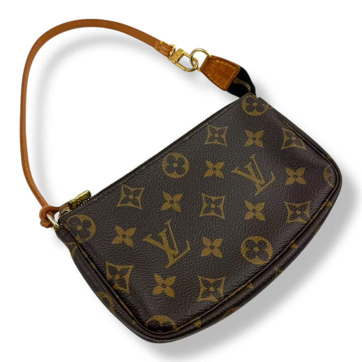 Louis Vuitton Medium Pochette Accessories Brown Monogram Clutch Bag - Lux Central