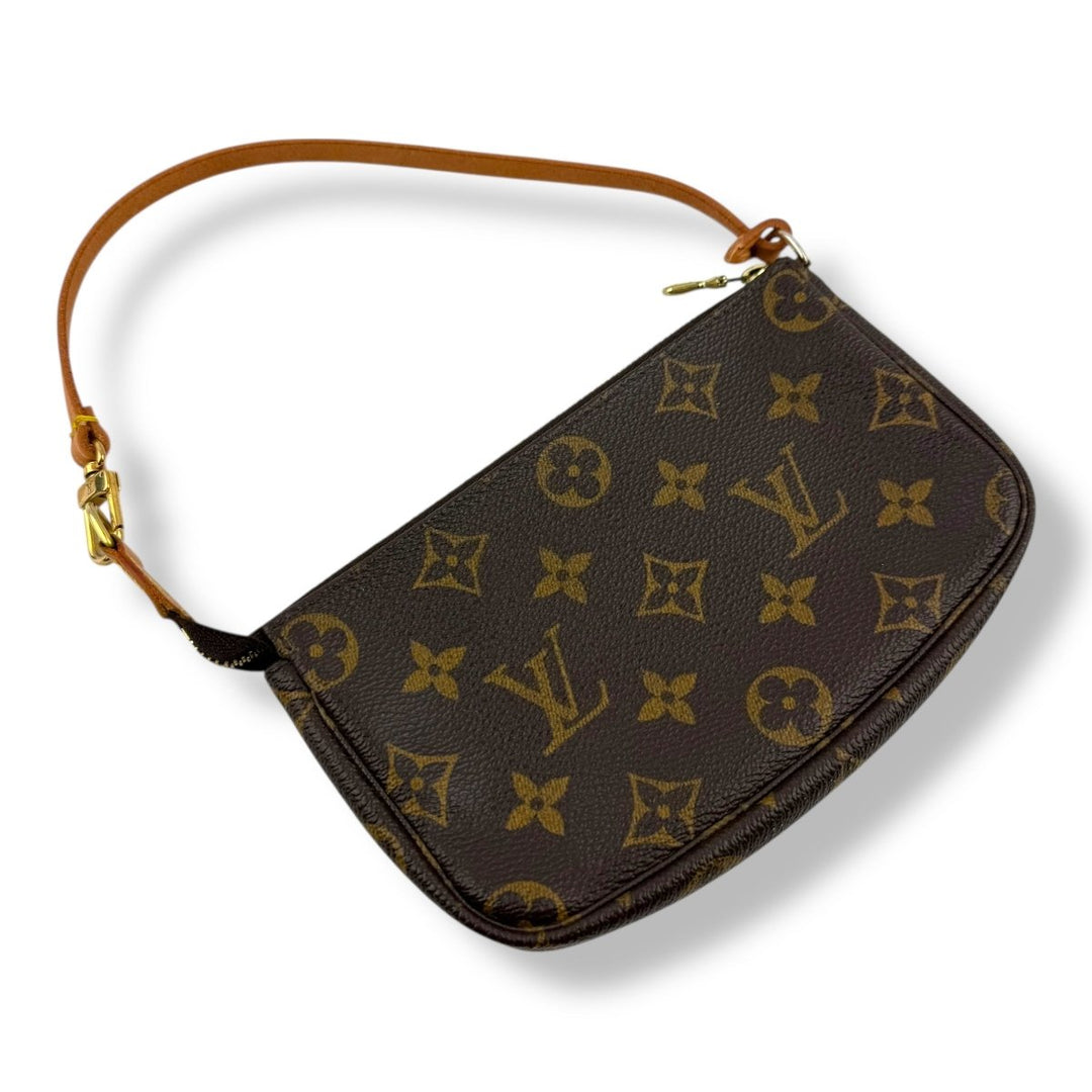 Louis Vuitton Medium Pochette Accessories Brown Monogram Clutch Bag - Lux Central