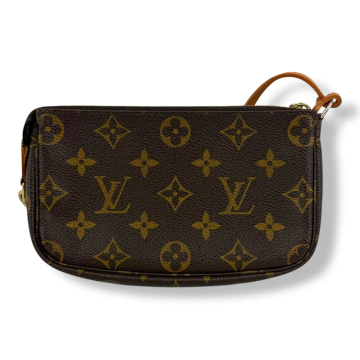 Louis Vuitton Medium Pochette Accessories Brown Monogram Clutch Bag - Lux Central