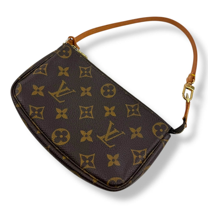 Louis Vuitton Medium Pochette Accessories Brown Monogram Clutch Bag - Lux Central