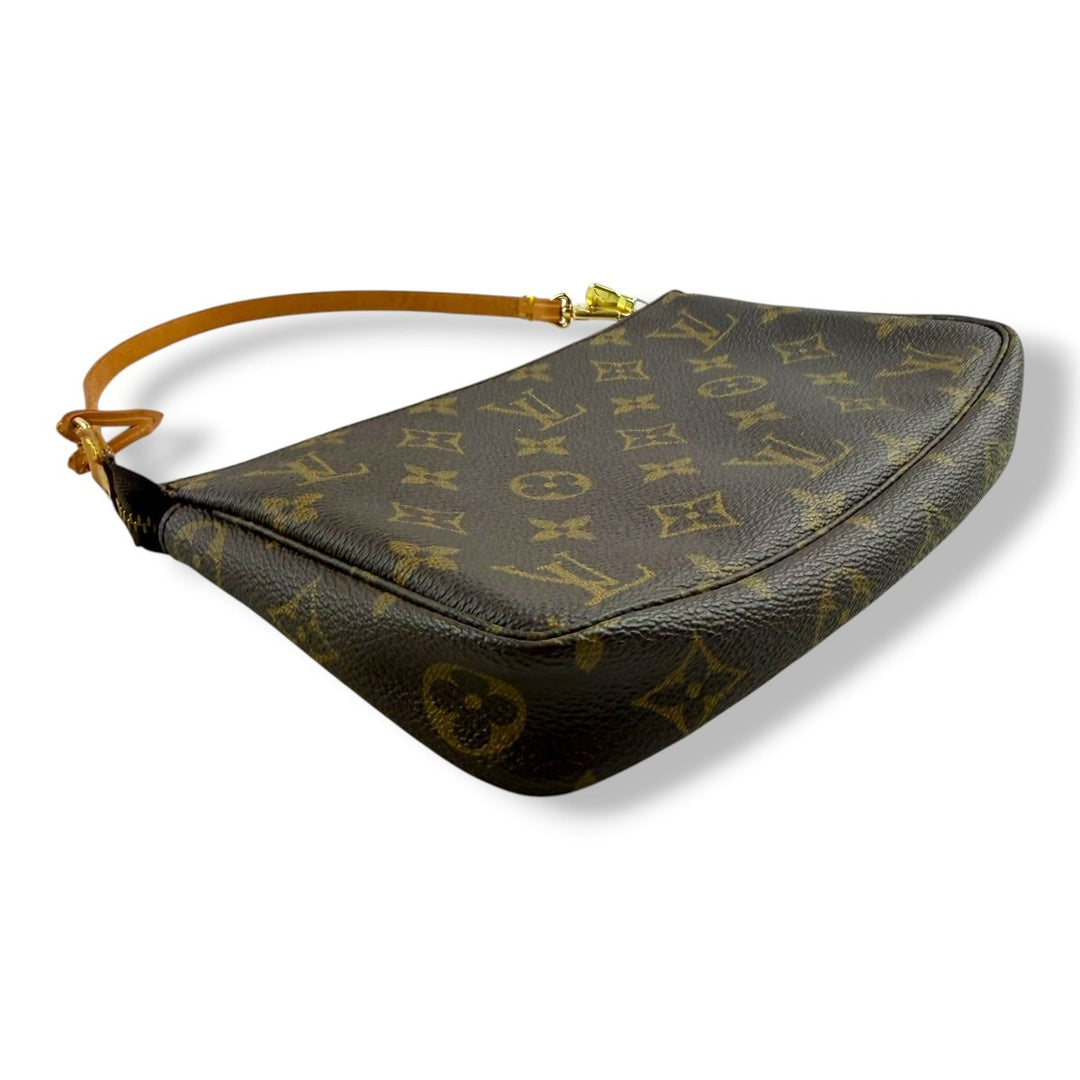 Louis Vuitton Medium Pochette Accessories Brown Monogram Clutch Bag - Lux Central