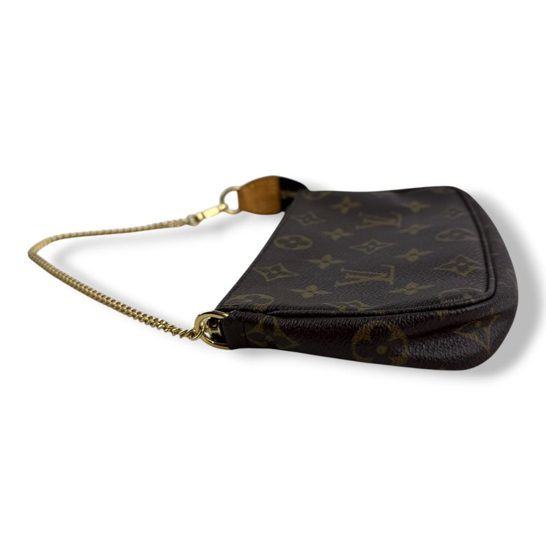 Louis Vuitton Medium Pochette Accessories Brown Monogram Clutch Bag - Lux Central