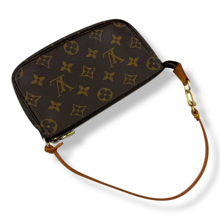 Louis Vuitton Medium Pochette Accessories Brown Monogram Clutch Bag - Lux Central