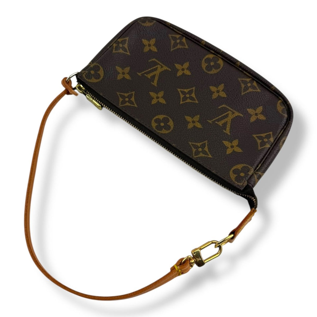 Louis Vuitton Medium Pochette Accessories Brown Monogram Clutch Bag - Lux Central