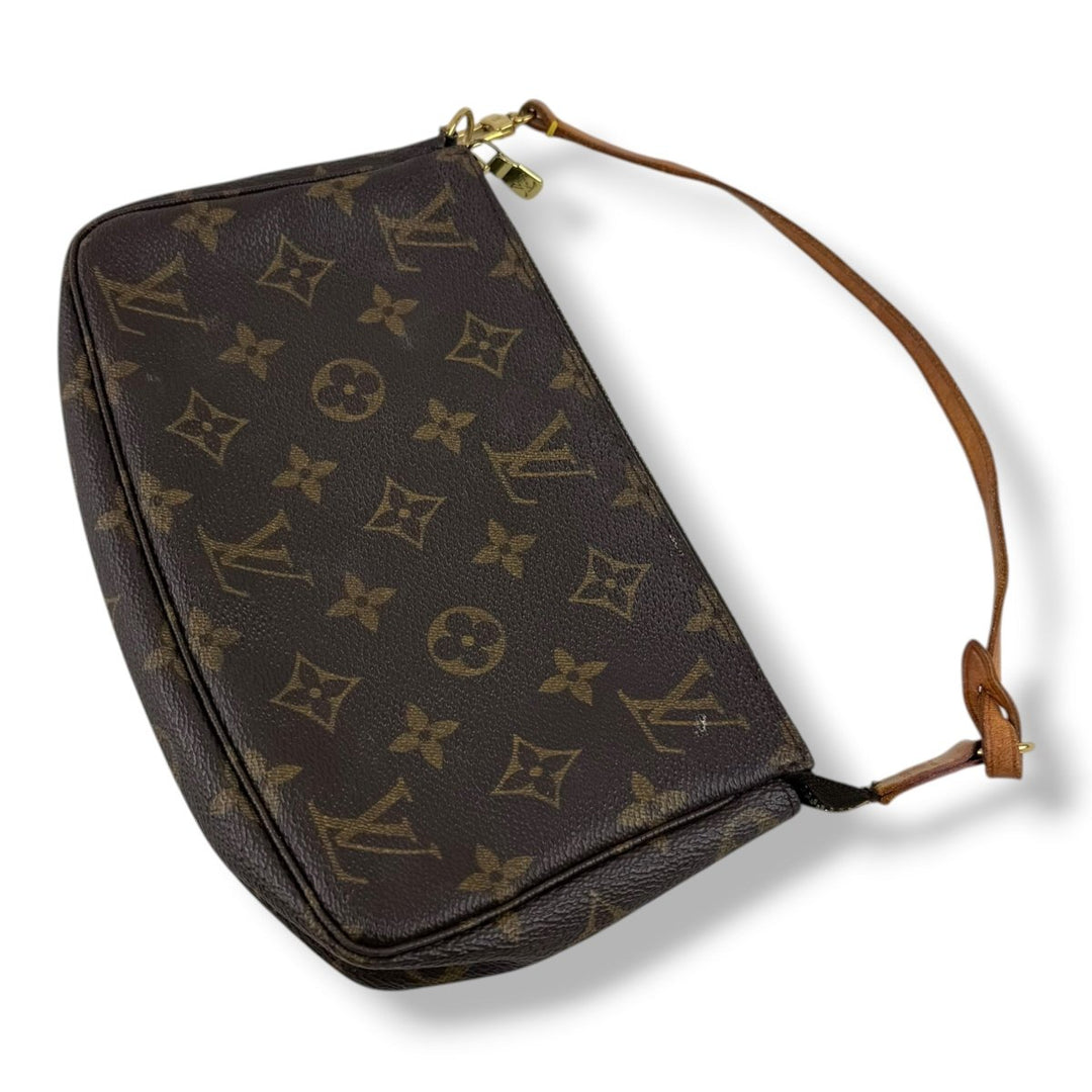 Louis Vuitton Medium Pochette Accessories Brown Monogram Clutch Bag - Lux Central