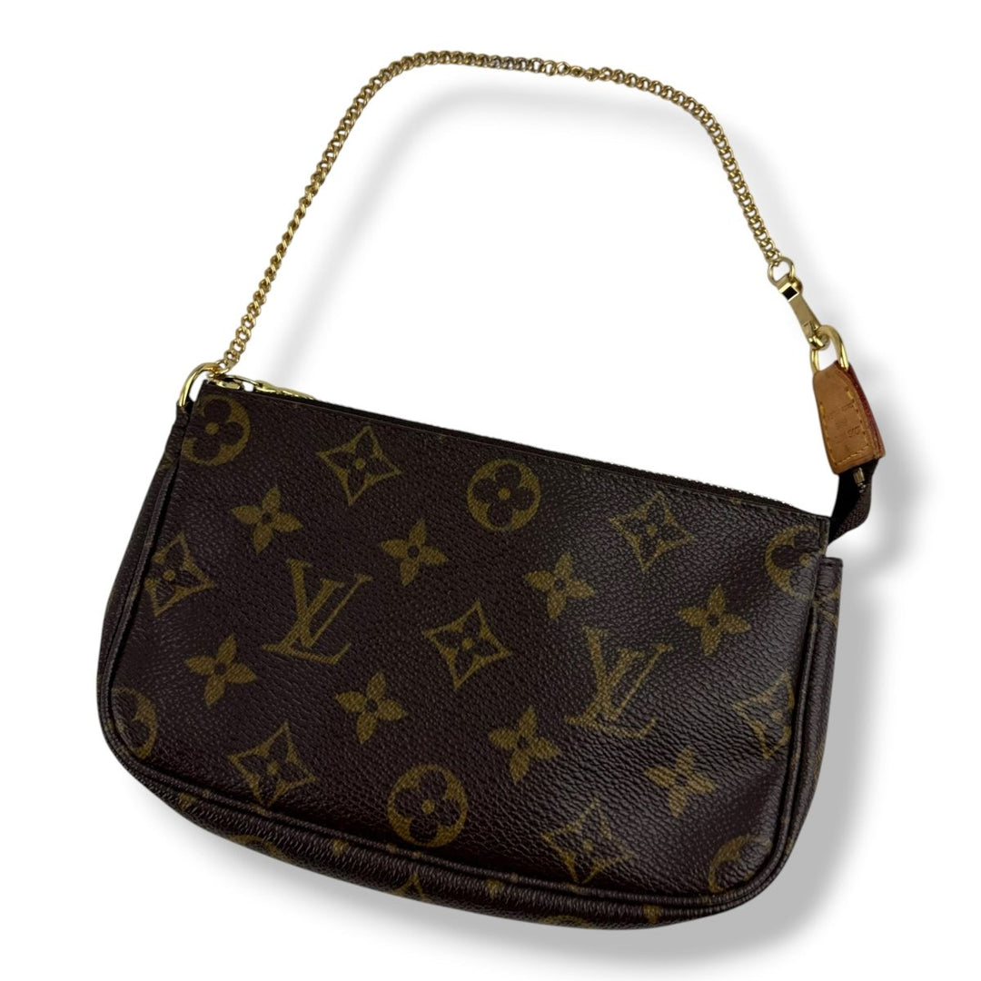 Louis Vuitton Medium Pochette Accessories Brown Monogram Clutch Bag - Lux Central