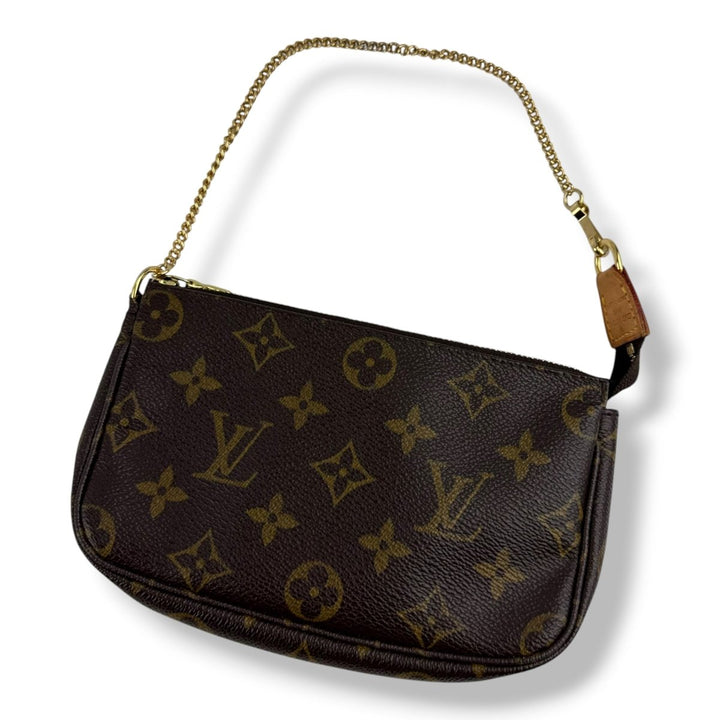 Louis Vuitton Medium Pochette Accessories Brown Monogram Clutch Bag - Lux Central