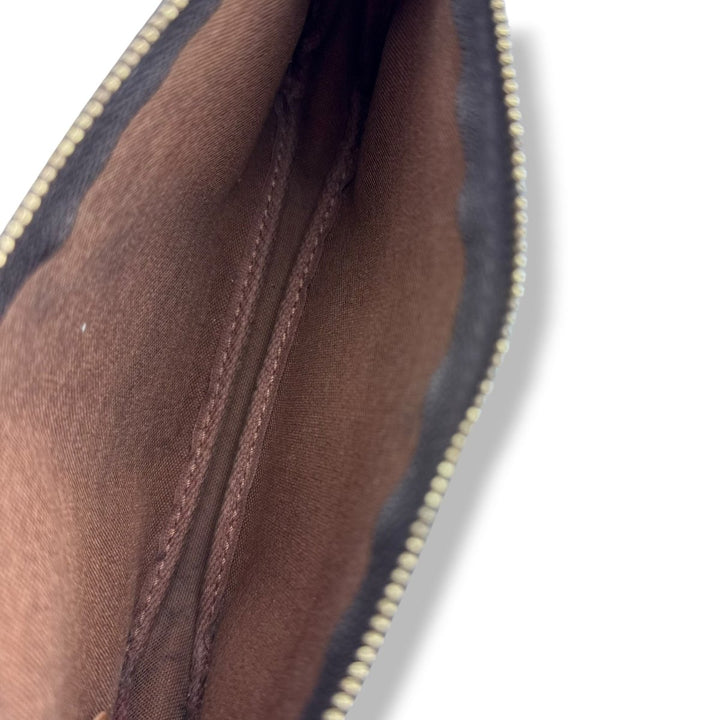 Louis Vuitton Medium Pochette Accessories Brown Monogram Clutch Bag - Lux Central