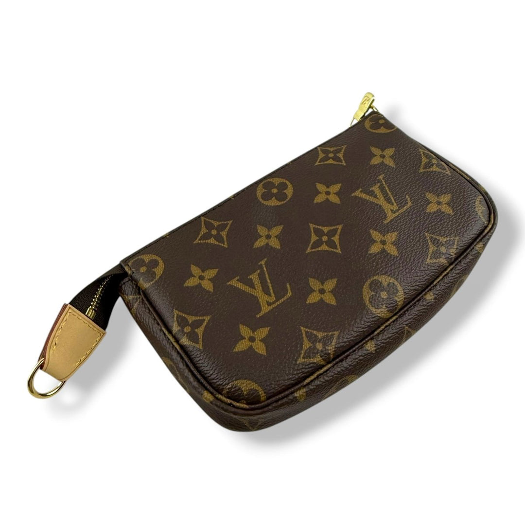 Louis Vuitton Medium Pochette Accessories Brown Monogram Clutch Bag - Lux Central