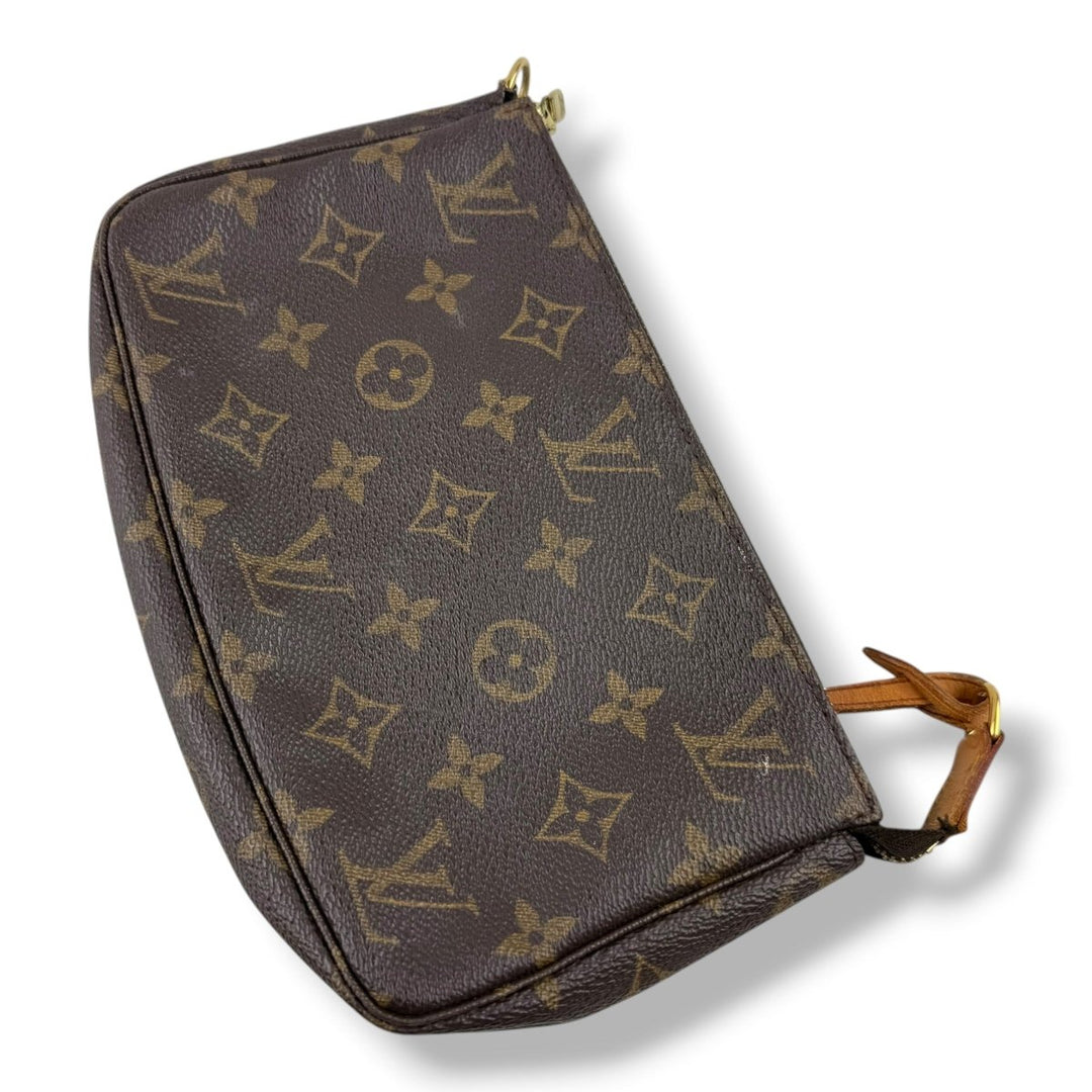 Louis Vuitton Medium Pochette Accessories Brown Monogram Clutch Bag - Lux Central