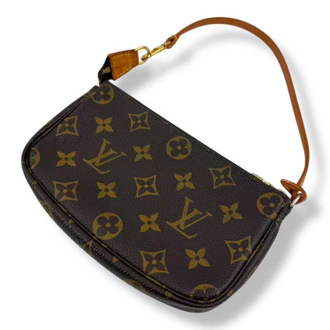 Louis Vuitton Medium Pochette Accessories Brown Monogram Clutch Bag - Lux Central
