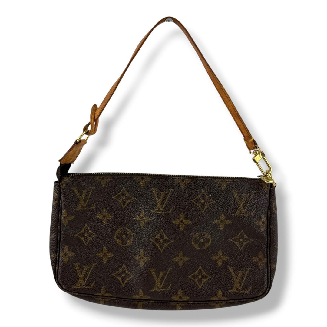 Louis Vuitton Medium Pochette Accessories Brown Monogram Clutch Bag - Lux Central