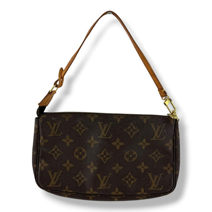 Louis Vuitton Medium Pochette Accessories Brown Monogram Clutch Bag - Lux Central