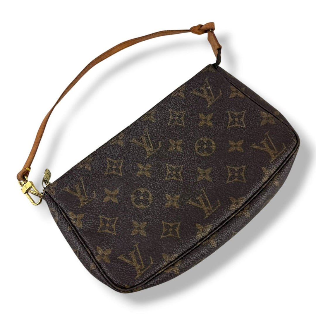 Louis Vuitton Medium Pochette Accessories Brown Monogram Clutch Bag - Lux Central