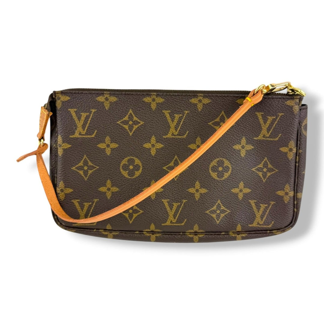 Louis Vuitton Medium Pochette Accessories Brown Monogram Clutch Bag - Lux Central