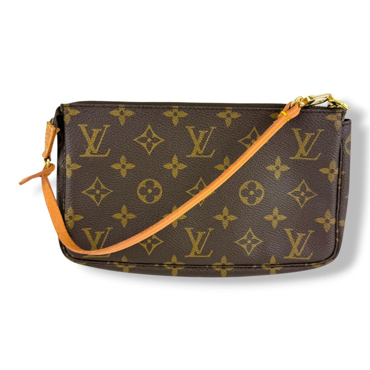 Louis Vuitton Medium Pochette Accessories Brown Monogram Clutch Bag - Lux Central