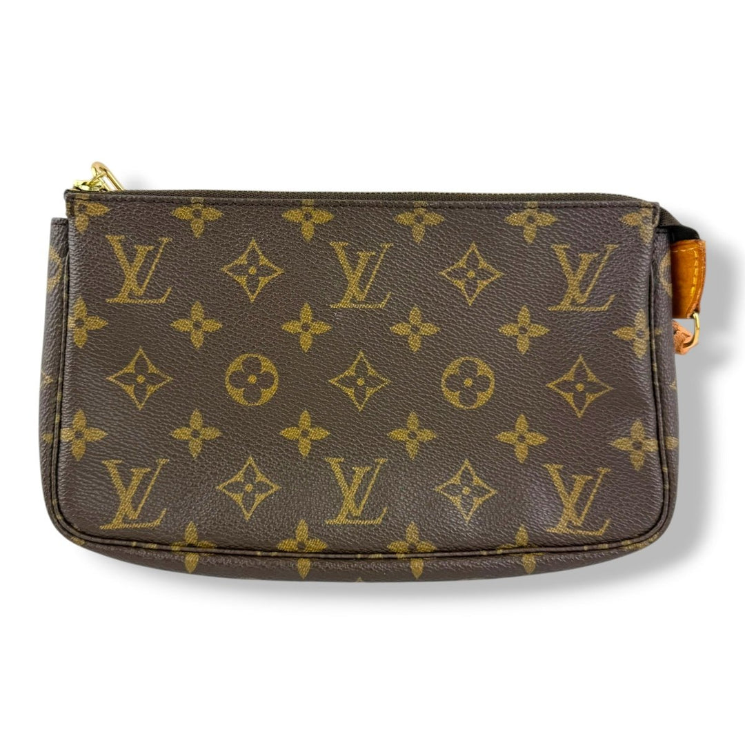 Louis Vuitton Medium Pochette Accessories Brown Monogram Clutch Bag - Lux Central
