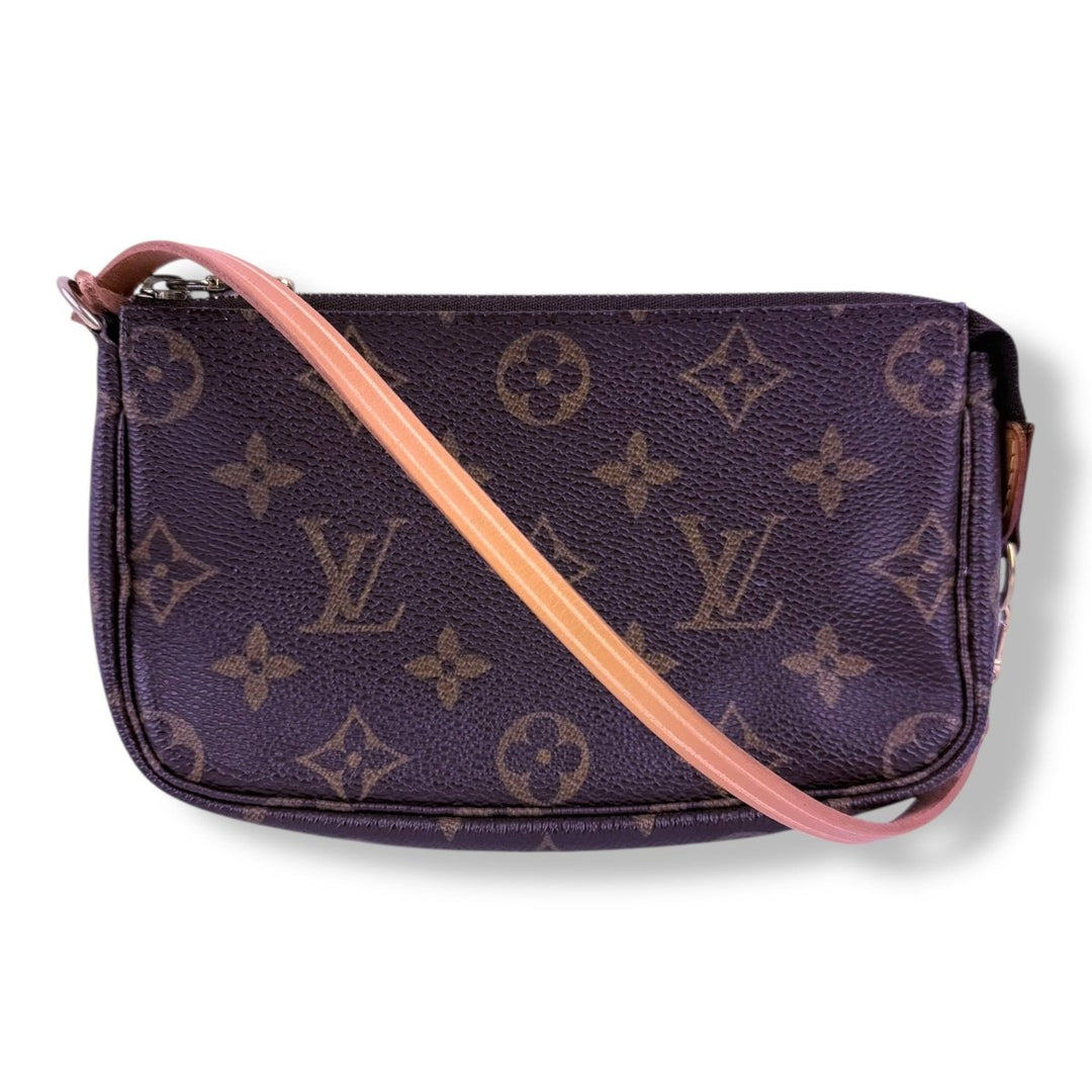 Louis Vuitton Medium Pochette Accessories Brown Monogram Clutch Bag - Lux Central