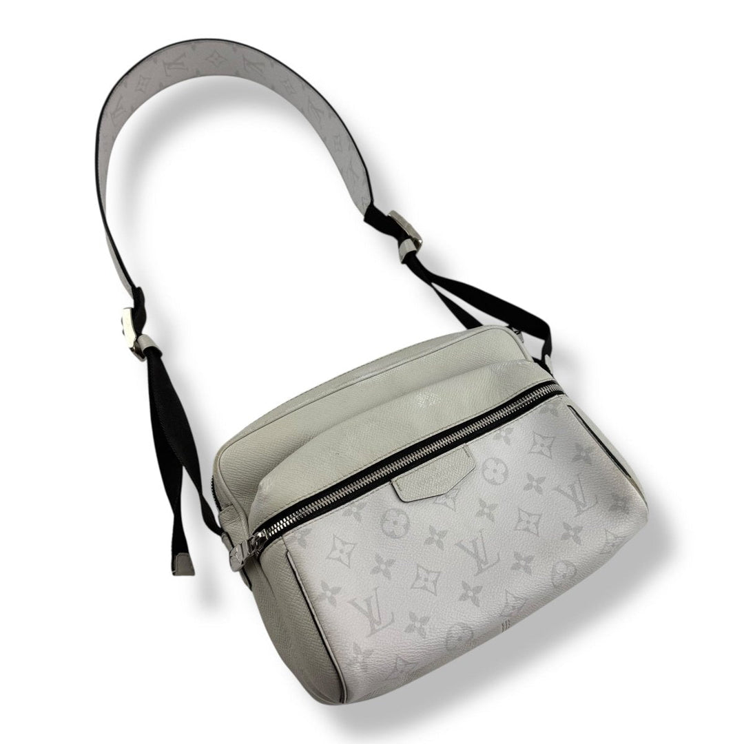 Louis Vuitton Men's White Monogram Outdoor Crossbody Messenger Bag - Lux Central