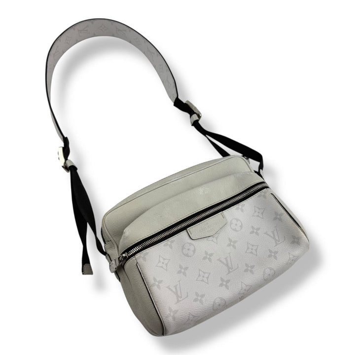 Louis Vuitton Men's White Monogram Outdoor Crossbody Messenger Bag - Lux Central