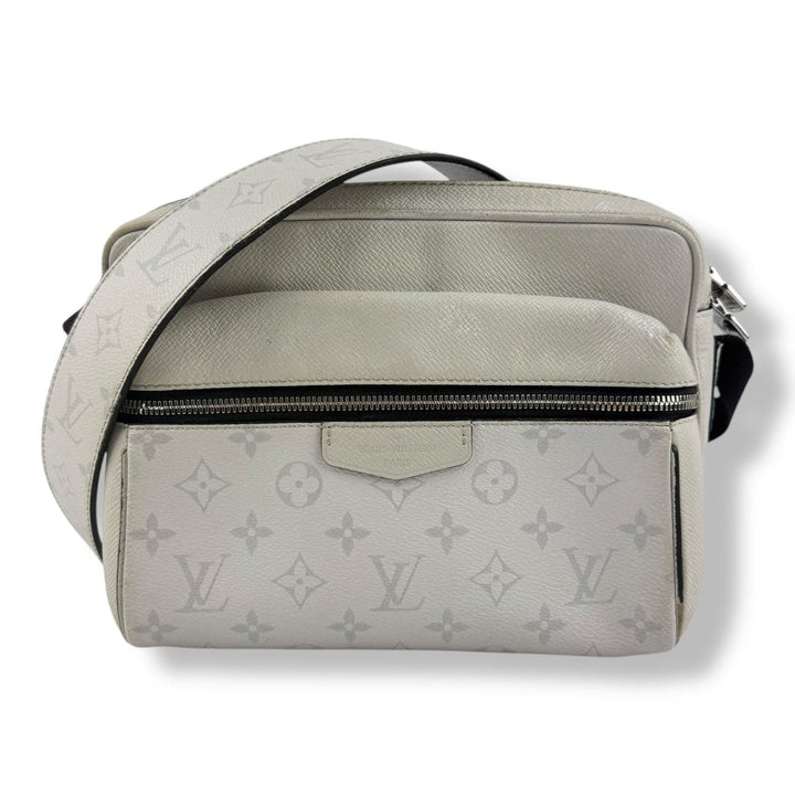 Louis Vuitton Men's White Monogram Outdoor Crossbody Messenger Bag - Lux Central