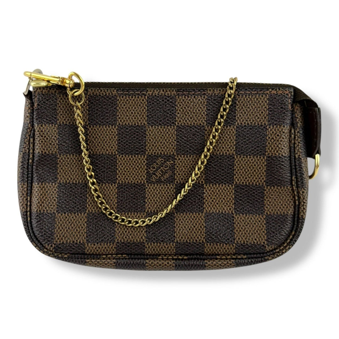 Louis Vuitton Mini Pochette Accessories Brown Damier Bag - Lux Central