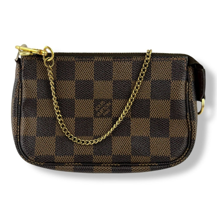 Louis Vuitton Mini Pochette Accessories Brown Damier Bag - Lux Central