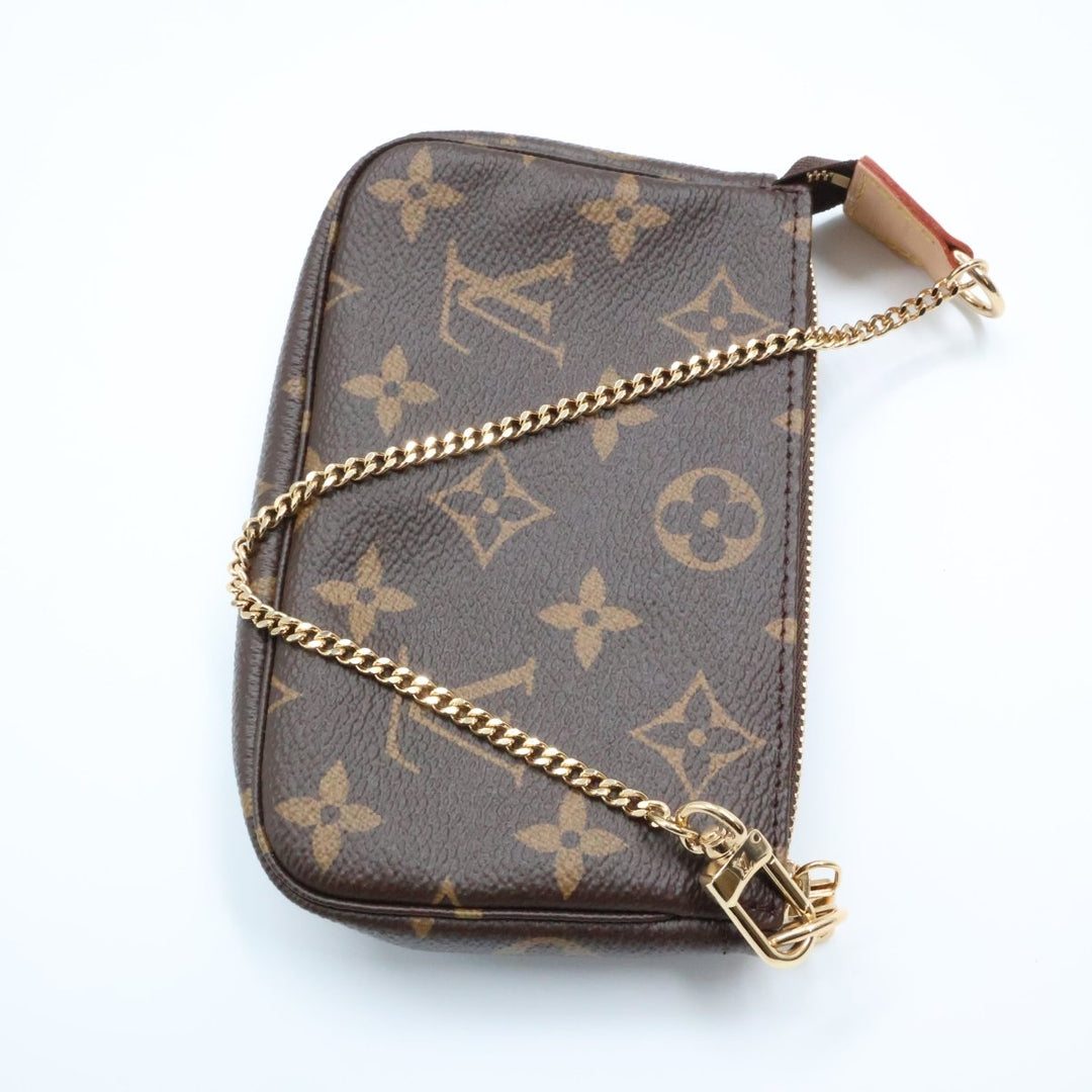 Louis Vuitton Mini Pochette Accessories Brown Monogram Bag - Lux Central