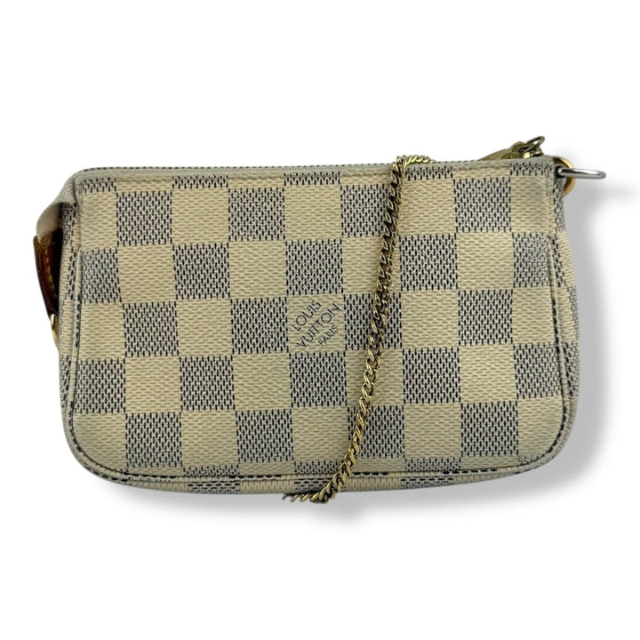 Louis Vuitton Mini Pochette Accessories Damier Azur Bag - Lux Central