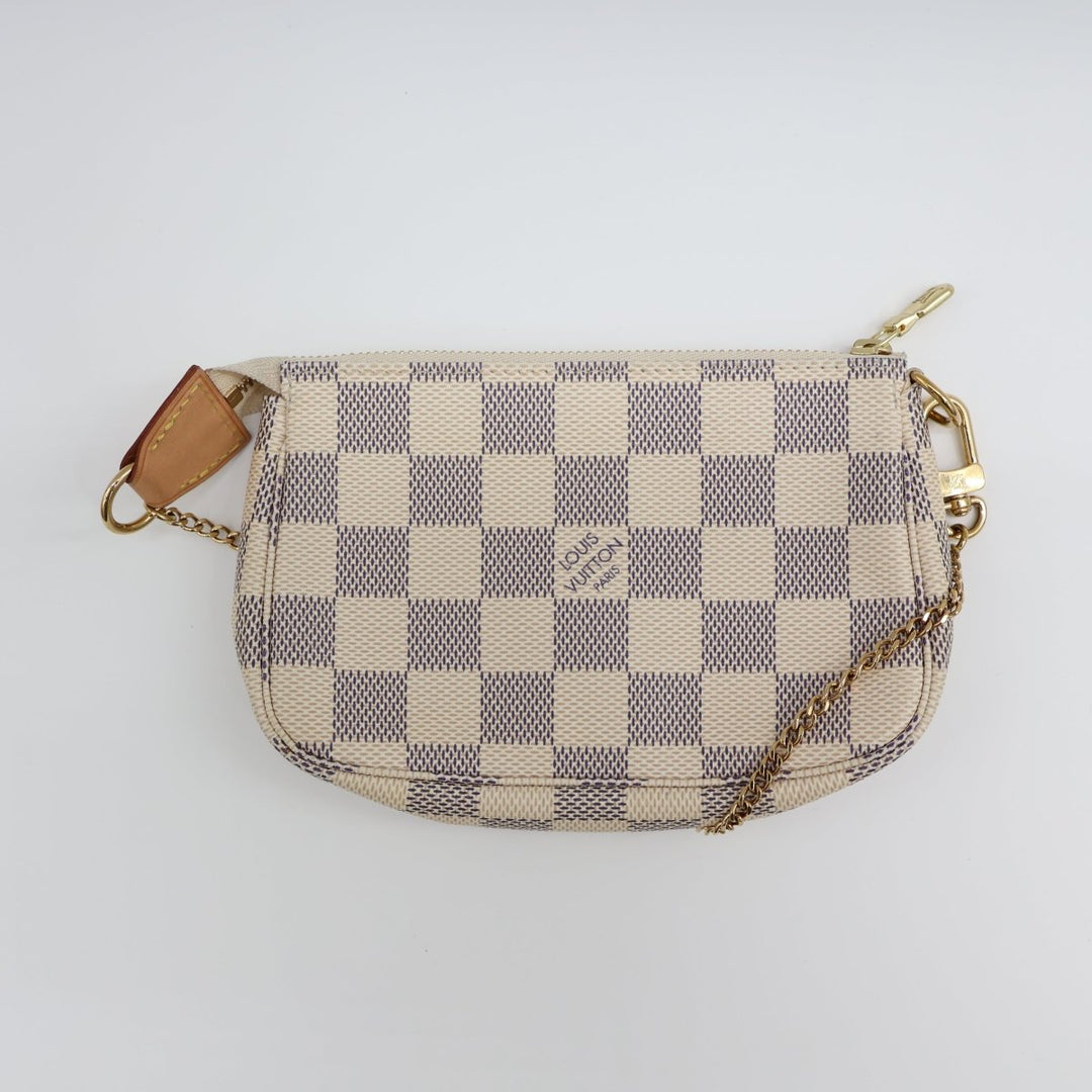 Louis Vuitton Mini Pochette Accessories Damier Azur Bag - Lux Central