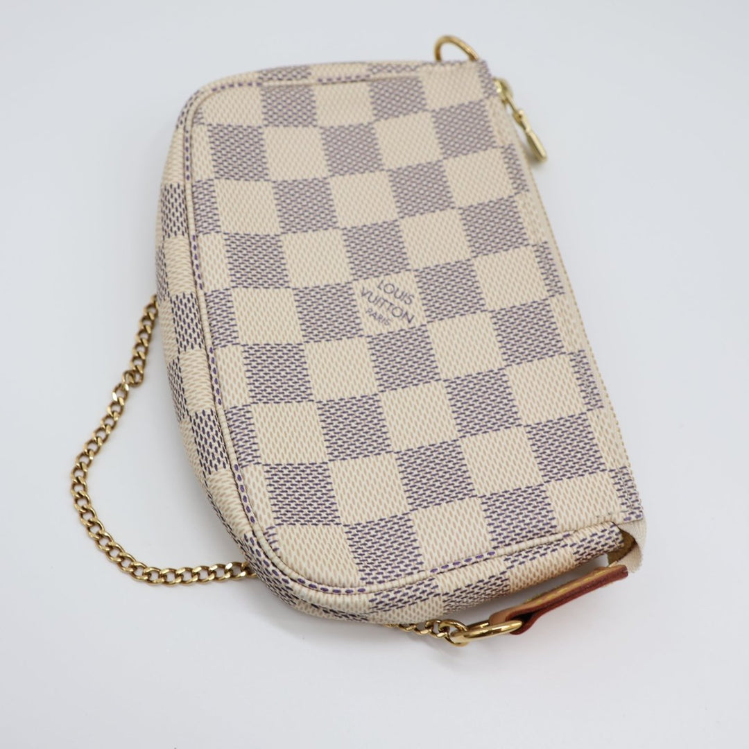 Louis Vuitton Mini Pochette Accessories Damier Azur Bag - Lux Central