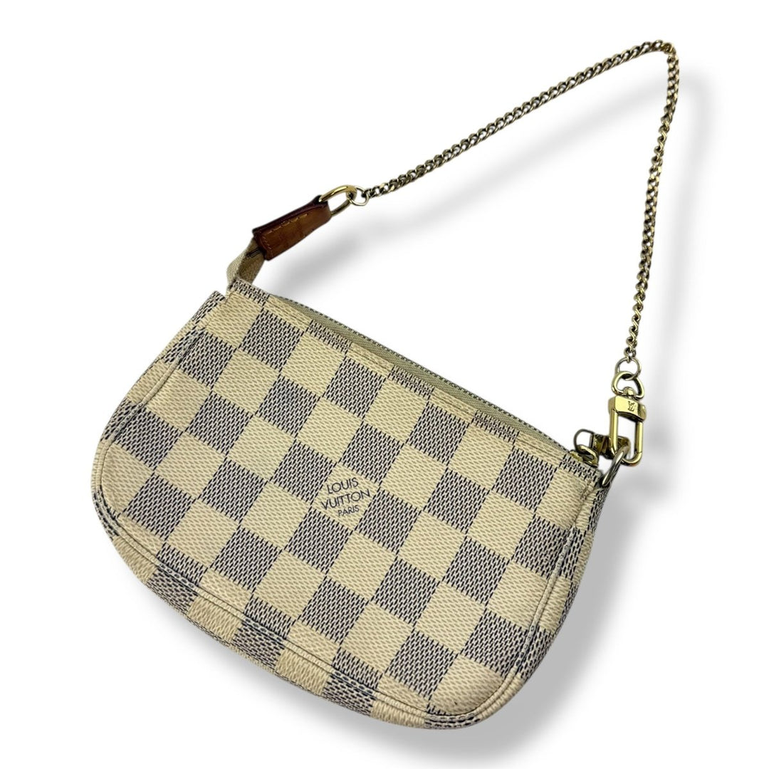 Louis Vuitton Mini Pochette Accessories Damier Azur Bag - Lux Central