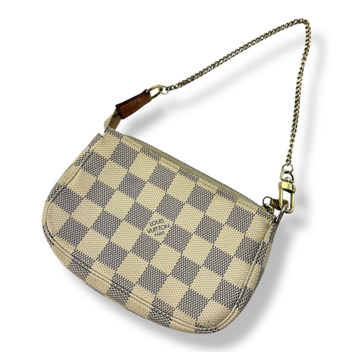Louis Vuitton Mini Pochette Accessories Damier Azur Bag - Lux Central
