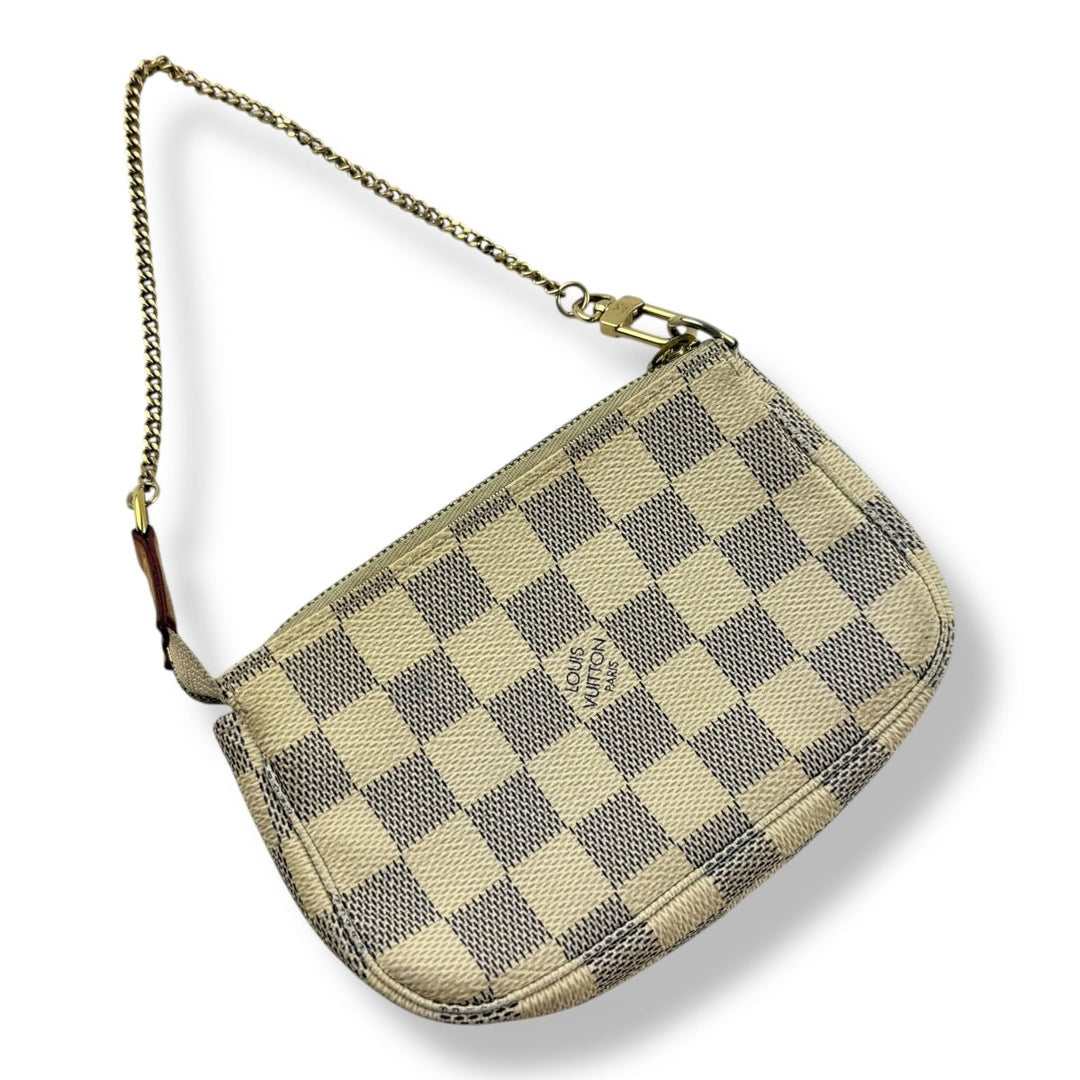 Louis Vuitton Mini Pochette Accessories Damier Azur Bag - Lux Central