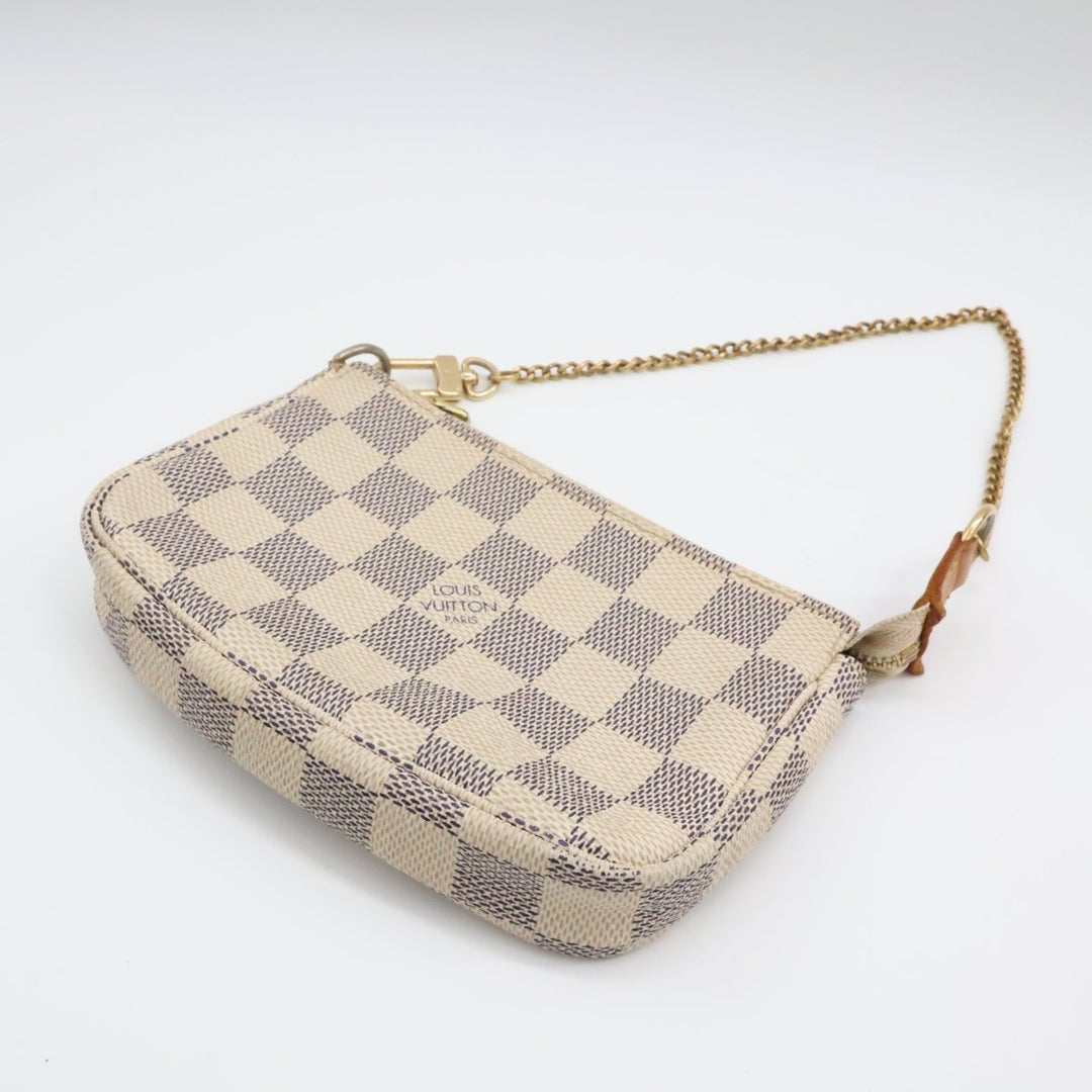 Louis Vuitton Mini Pochette Accessories Damier Azur Bag - Lux Central