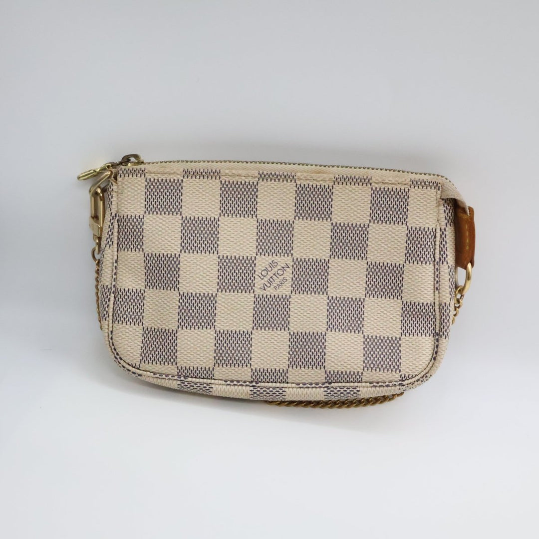 Louis Vuitton Mini Pochette Accessories Damier Azur Bag - Lux Central