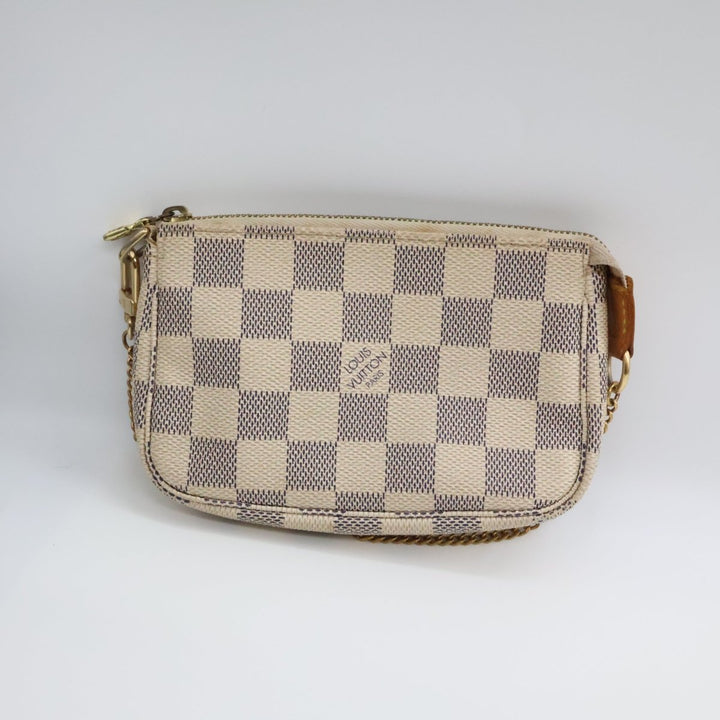 Louis Vuitton Mini Pochette Accessories Damier Azur Bag - Lux Central