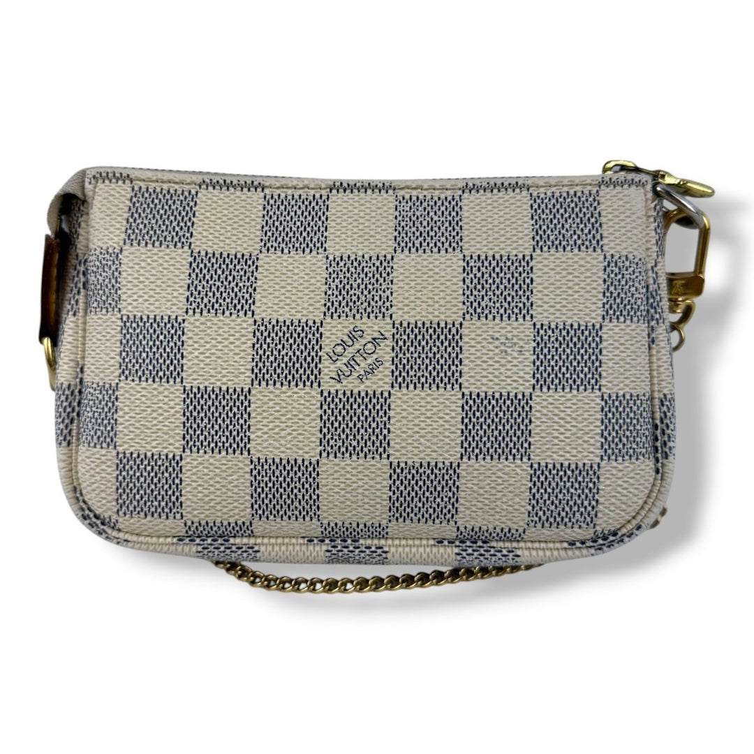 Louis Vuitton Mini Pochette Accessories Damier Azur Bag - Lux Central