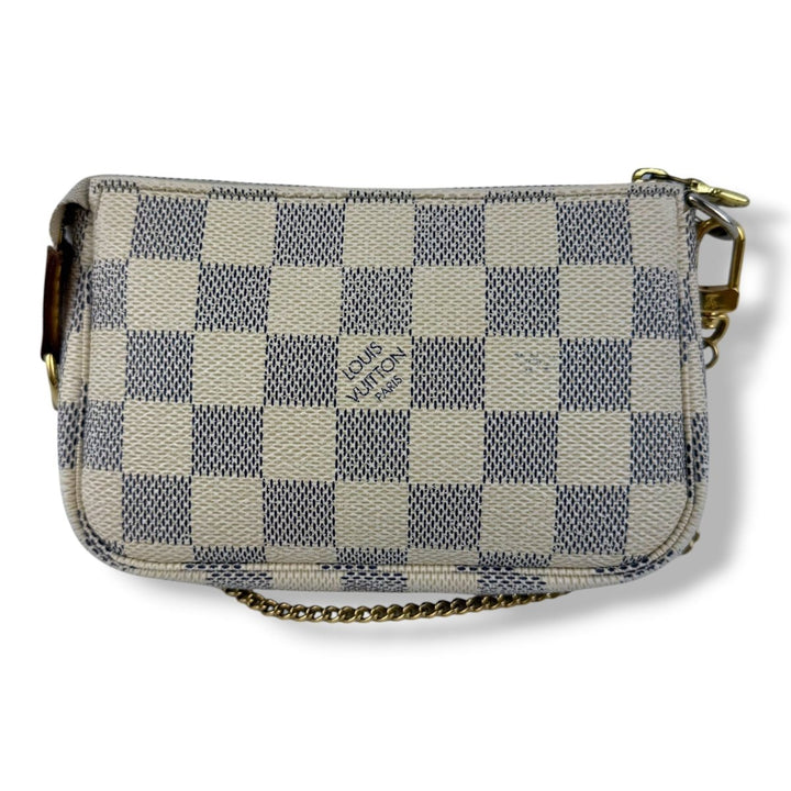 Louis Vuitton Mini Pochette Accessories Damier Azur Bag - Lux Central