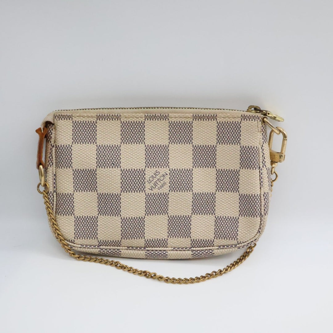 Louis Vuitton Mini Pochette Accessories Damier Azur Bag - Lux Central