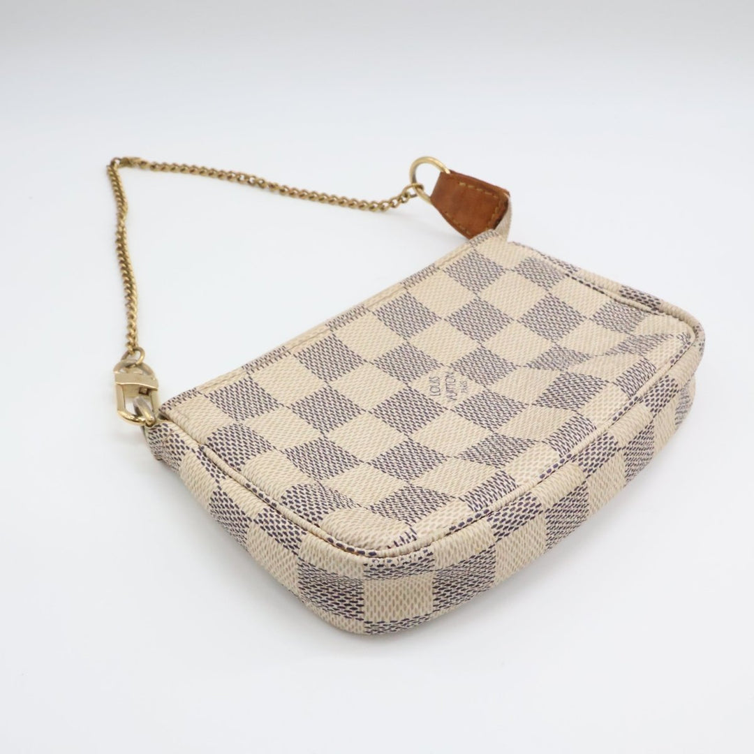 Louis Vuitton Mini Pochette Accessories Damier Azur Bag - Lux Central