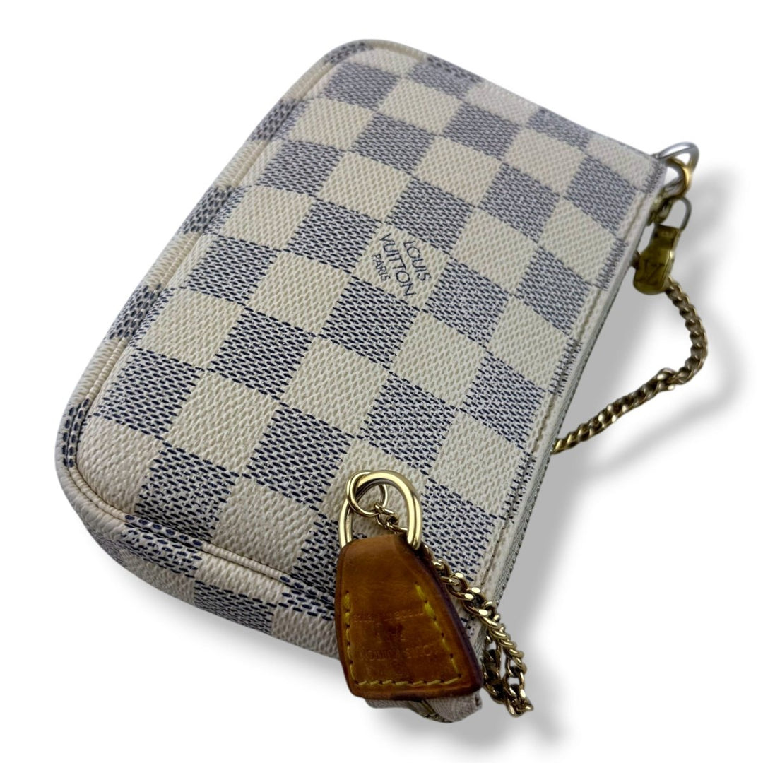 Louis Vuitton Mini Pochette Accessories Damier Azur Bag - Lux Central