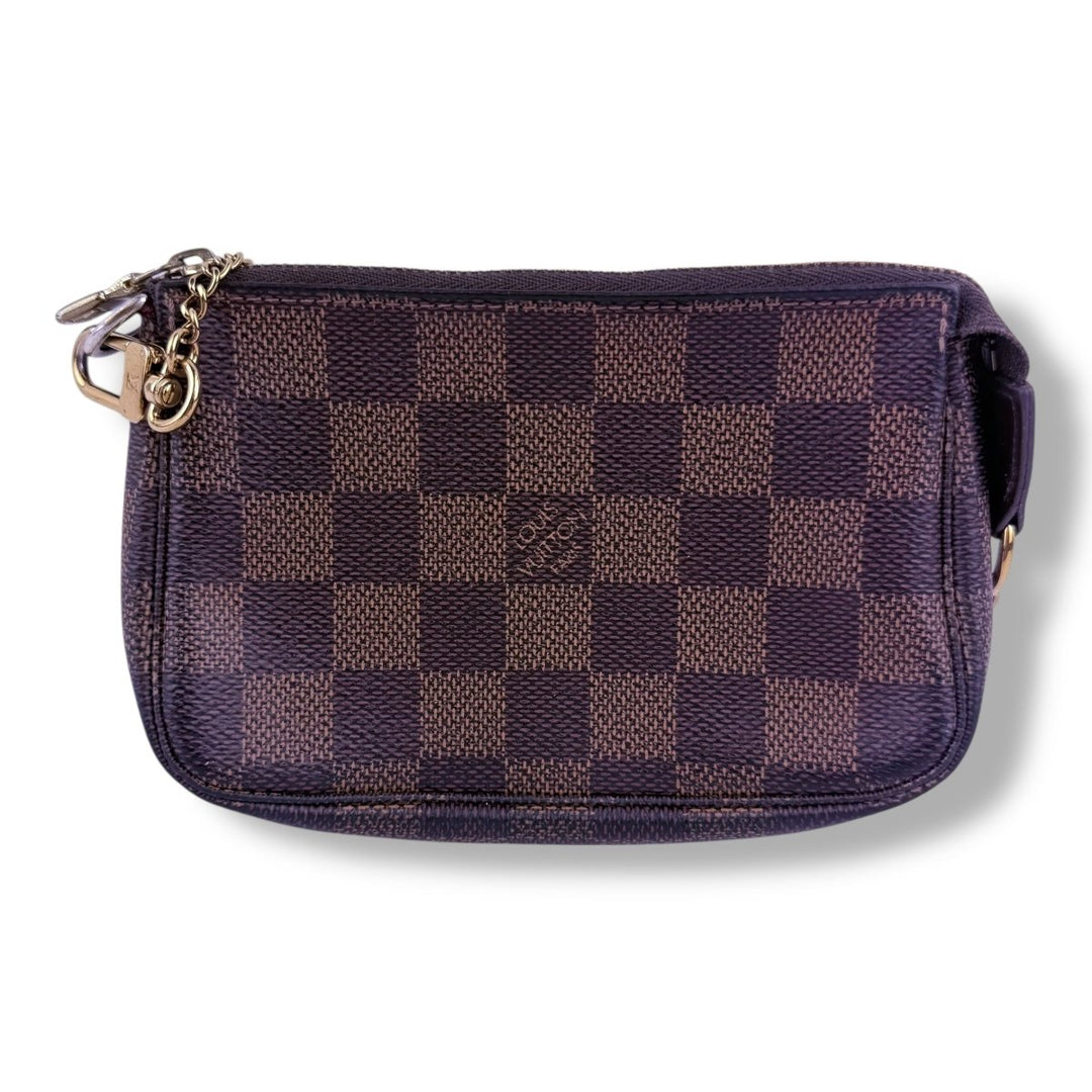 Louis Vuitton Mini Pochette Accessories Damier Brown Bag - Lux Central