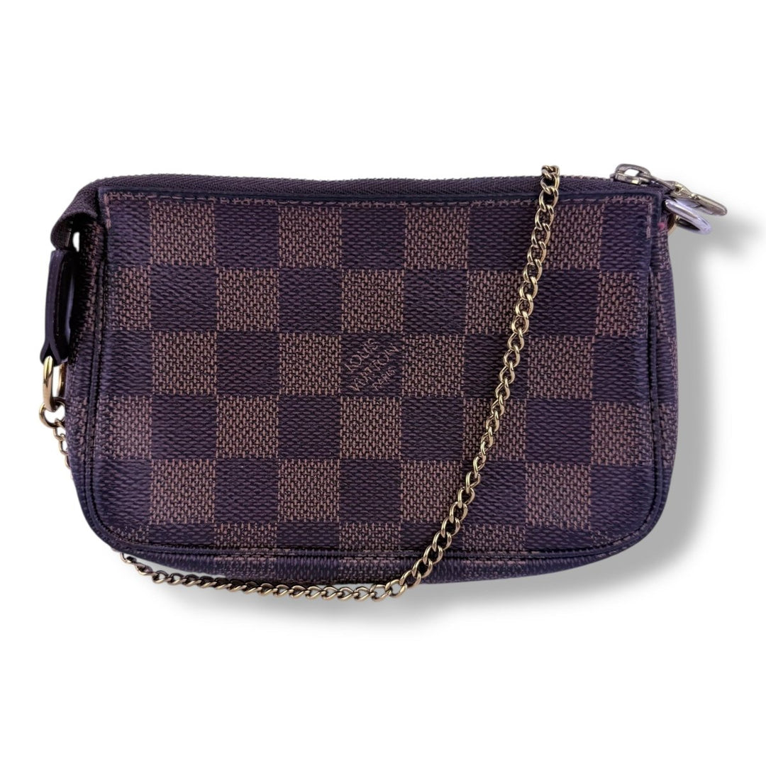 Louis Vuitton Mini Pochette Accessories Damier Brown Bag - Lux Central